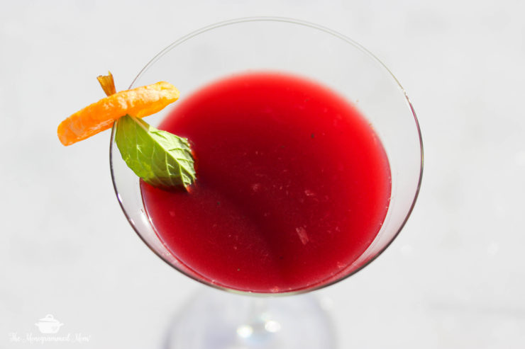 Pomegranate Mint Martini Mocktail