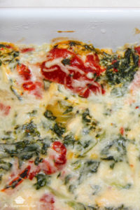Spinach and Red Pepper Alfredo Lasagna