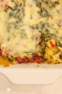 Spinach and Red Pepper Alfredo Lasagna