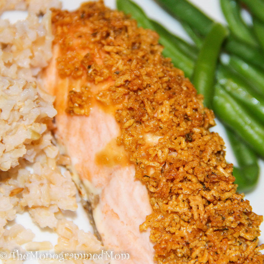 Chex-Crusted Salmon {Gluten-free} – The Monogrammed Mom