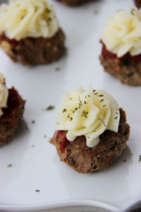 Italian Meatloaf Cupcakes with Garlic Potato Icing {Whole30} {Paleo}