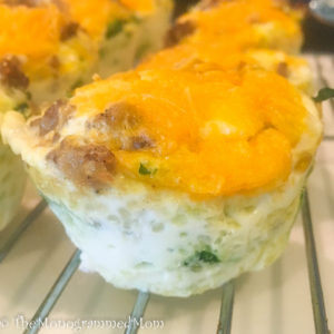 Spinach Sausage Egg White Cups {Whole30 option included}