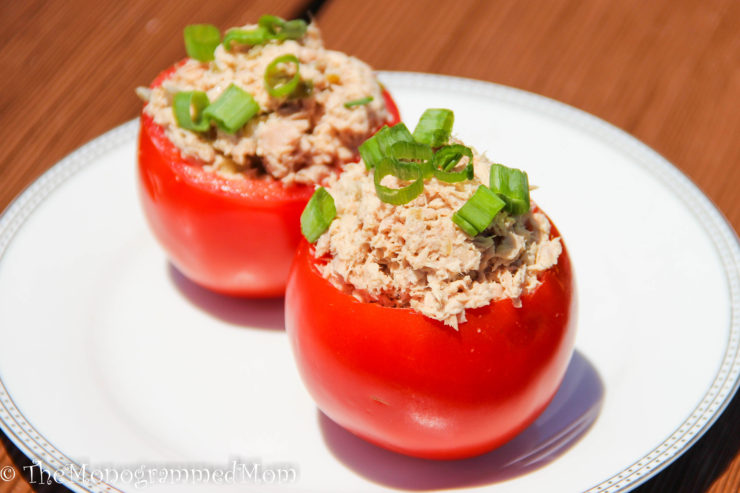 Tuna Salad Stuffed Tomatoes {Whole30} {Paleo}