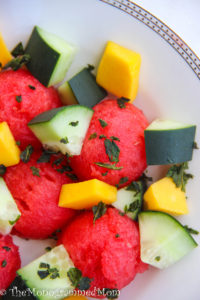 Watermelon Cucumber Mango Mint Salad {Whole30}